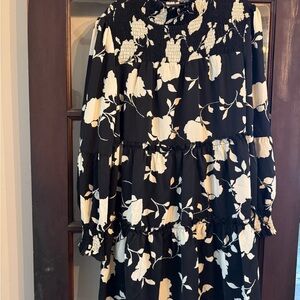 Black and White Floral Dress